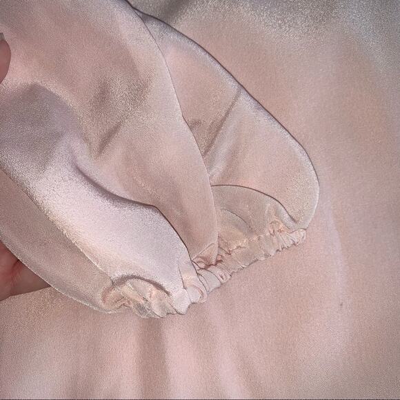 NWT Juicy Couture Light Pink Peachy Embellished Long Sleeve Career Blouse Med - Picture 10 of 16